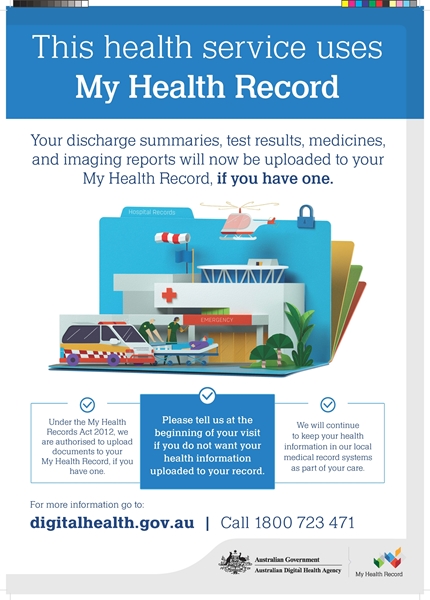 Picture of This health service is authorised to upload to your record A2 Poster - Download