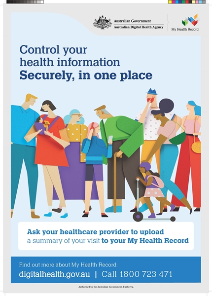 Picture of Control your health information securely in one place A3 Poster - Download