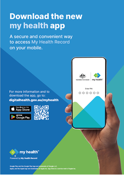 Picture of Download the new my health app A4 Poster - Download